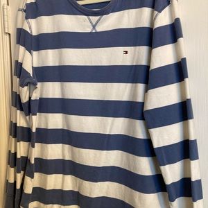 Men’s XL Blue & White striped crewneck Shirt
